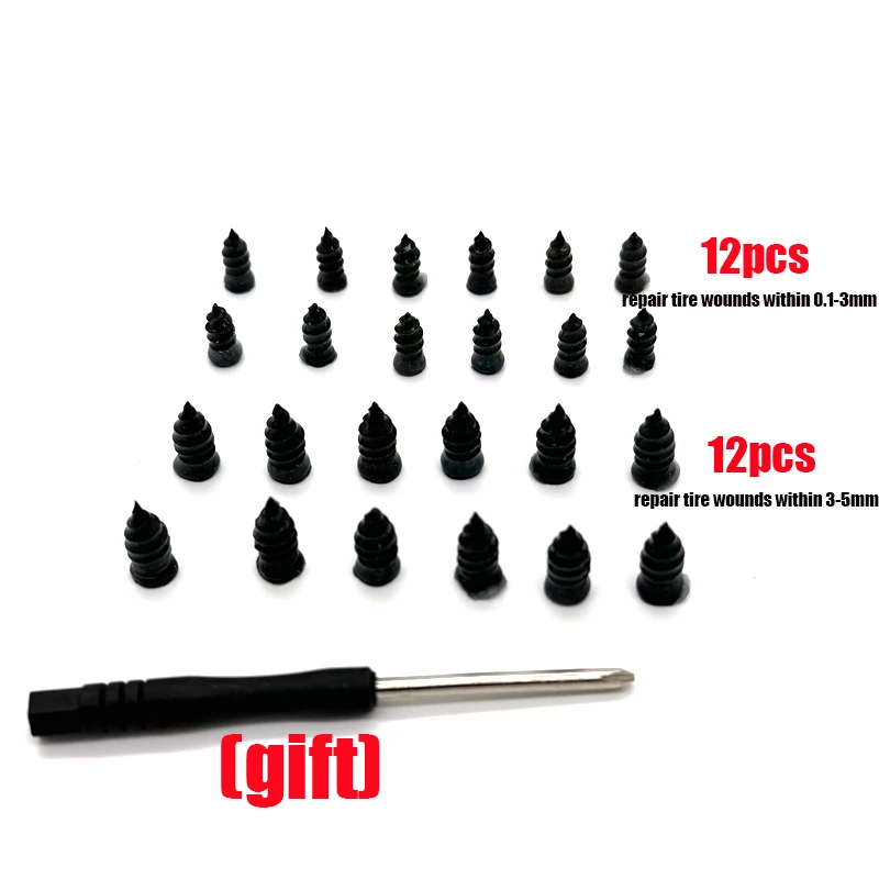 12PCS 24PCS Motorcycle Vacuum Tyre Repair Nails Truck Car ATV Scooter Bike Tire Puncture Repair Tubeless Tools