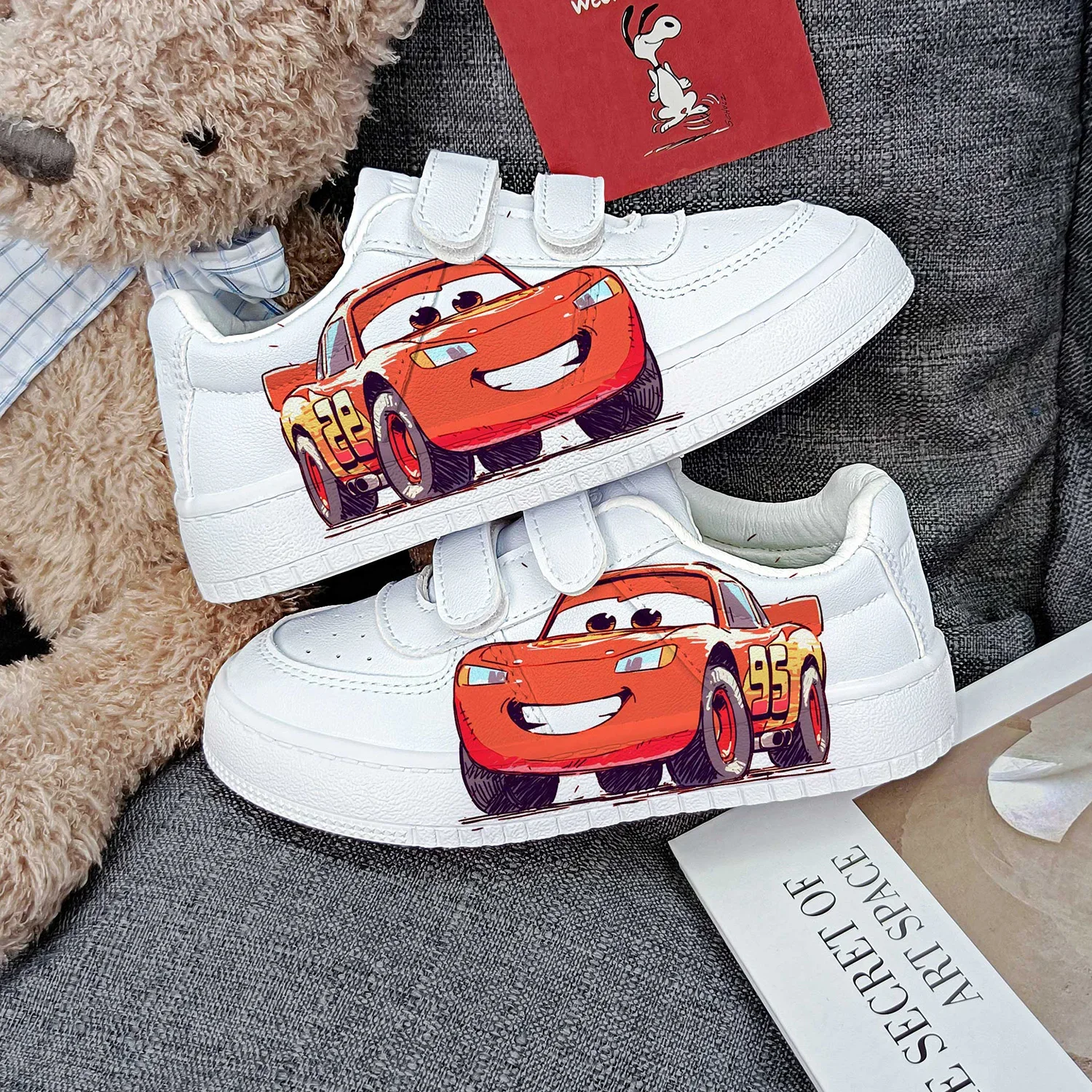 

Детская милая повседневная обувь принцессы с героями мультфильмов Disney для мальчиков, нескользящая спортивная обувь с мягкой подошвой для подарка ребенку