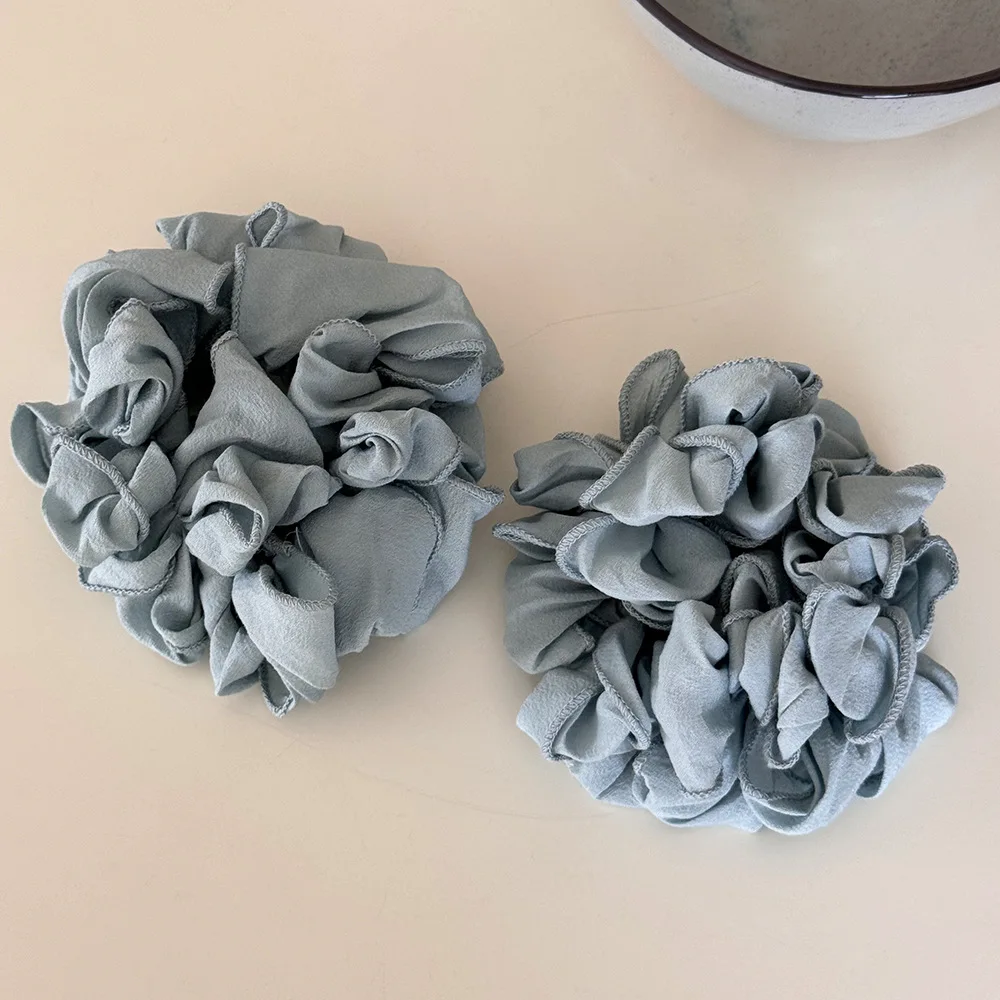 

Large hair band For women girl elastic ponytail rope accessories tie scrunchie korean leading fashion flower fascinators elegant