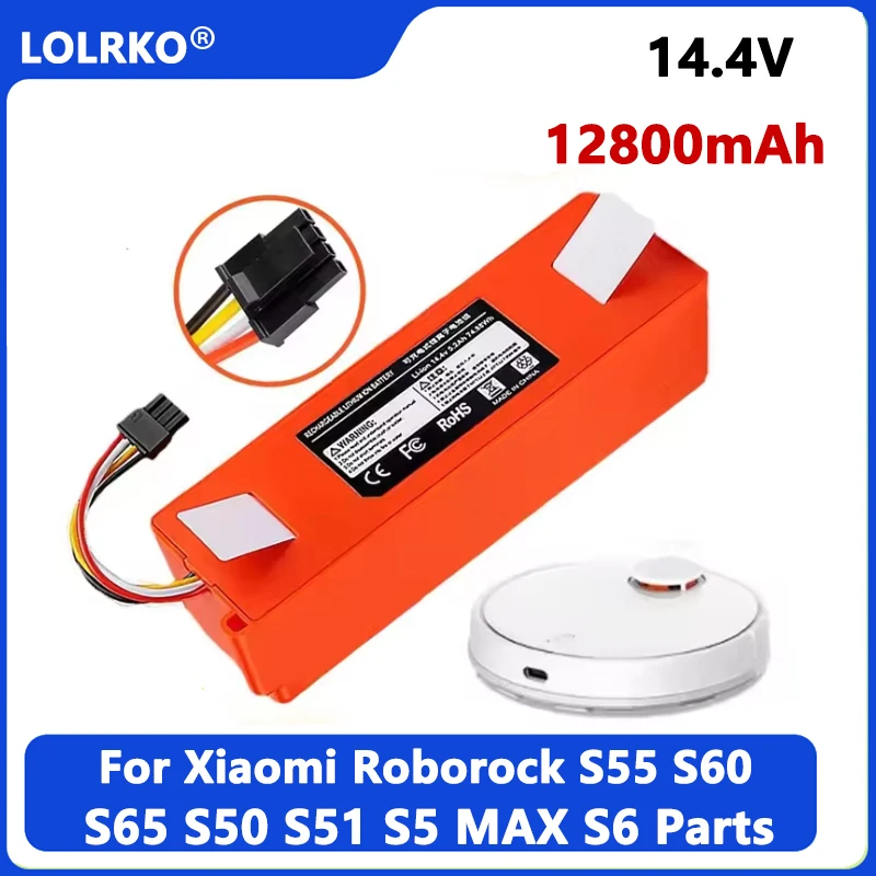 Rechargeable Li-ion Battery for Roborock S4 Max S5 Max S6 MaxV S7 MaxV Q5 Q7 E20 E25 for Xiaomi Mijia Gen 1 2 1S