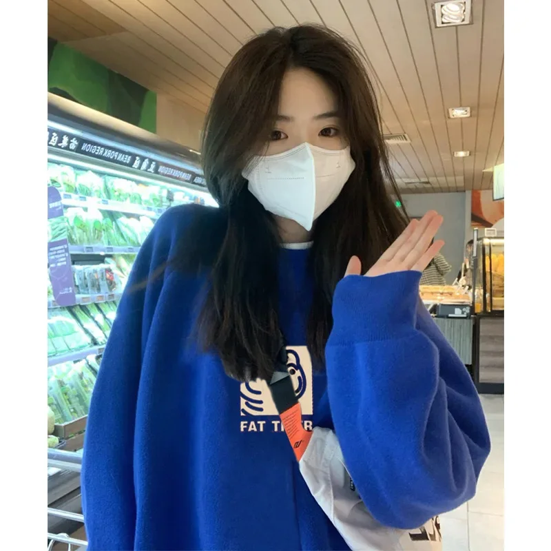 Women'S Sweatshirts Zip-Up Cotton Tops Poleron Clothes Winter Women'S Oversize 2000S For Japanese With Zipper Y2K Woman Retro