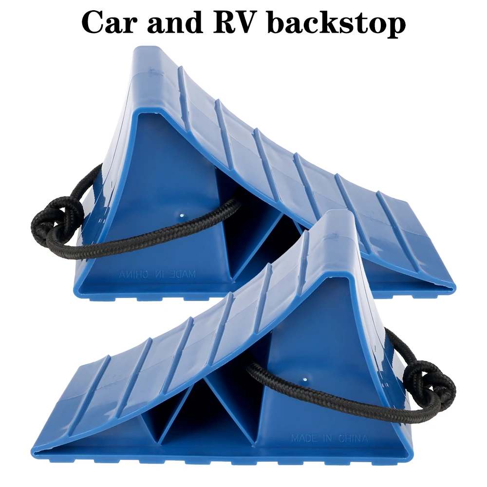 For Cars Wheel Stoppers Portabe Chock Blocks Anti-Slip Wheel Chocks for RVs Trailers Trucks Prevents Rolling Away Tire Stopper