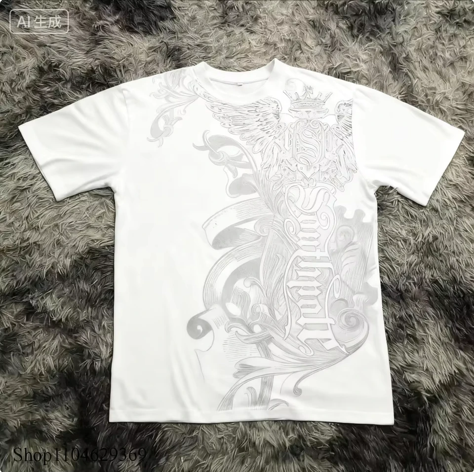 2026 Summer Classic Y2K Gothic Style T-shirt Print High Street Shirts Gothic Round Neck Cotton Tops New Mens Womens Kids T-shirt, image 12