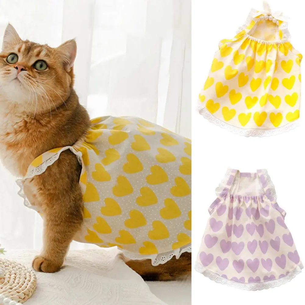 Easy-wearing 2 Colors Puppy Sling Dress Thin Skirt Pet Garment for Puppy Shop