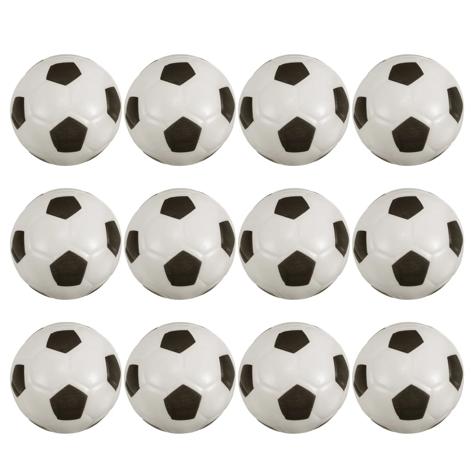 12Pcs Soccer Stress Balls PU Soft Mini Squeeze Balls for Relaxation Football Party Decorations Sports Training Rewards