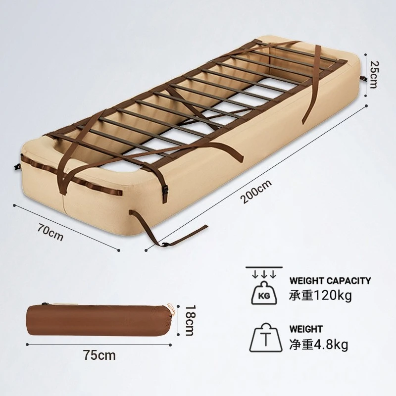 Inflatable Bed Frame Single Portable Folding Air Bed Comfort Sleeping Gear Compact‑Storage Unit For Outdoor Campsite Tent