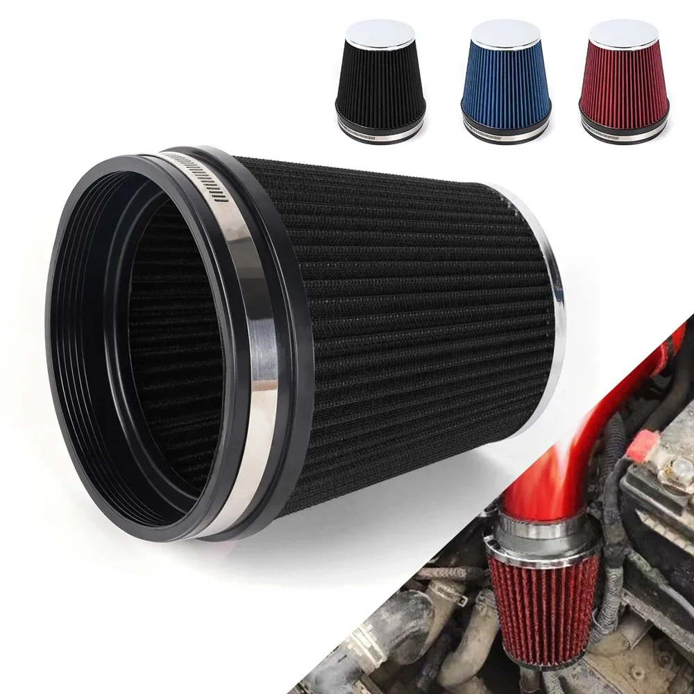 152mm Car High Flow Cold Air Intake Air Filter Power Inlet System Mushroom Head Air Cleaner 6 inch Universal