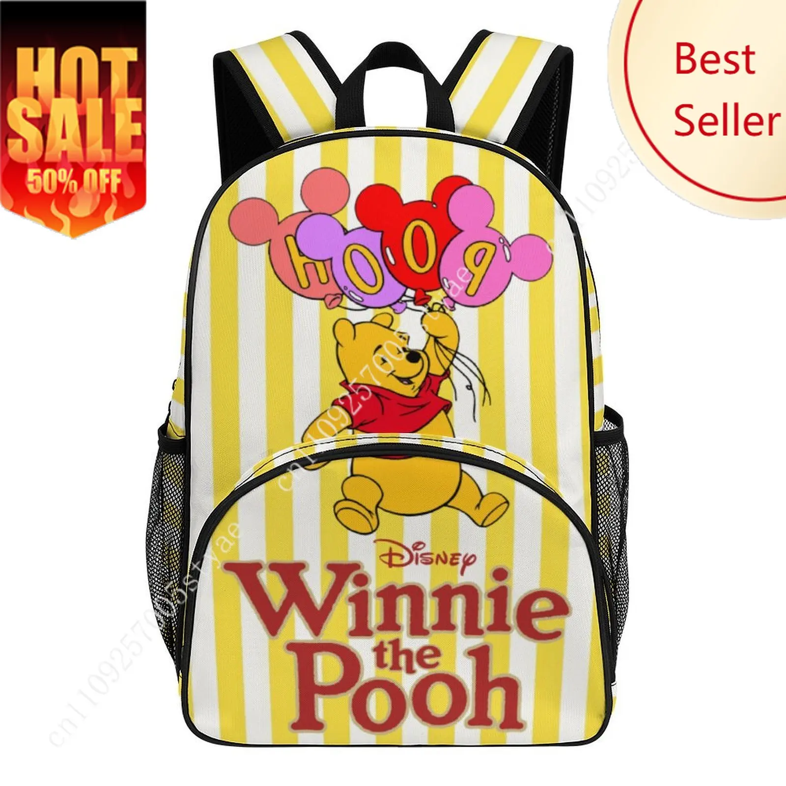 

Winnie the Pooh Large Capacity Backpack Disney Cartoon Decorate Man Woman Fabric Bags Party Holiday Custom Gifts