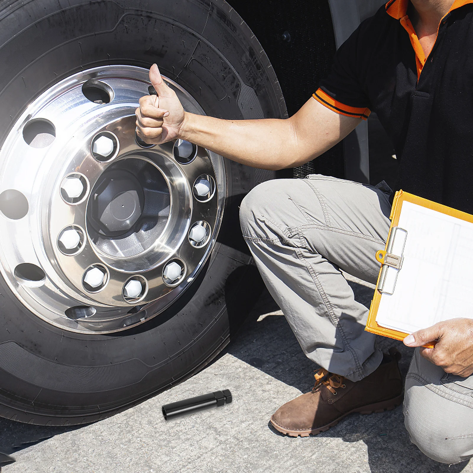 

21Mm 3/4 Drive Lug Nut Socket Impact For Wheel Hub Nut Removal Auto Repair Tool Thin Steel Socket Durable Replacement