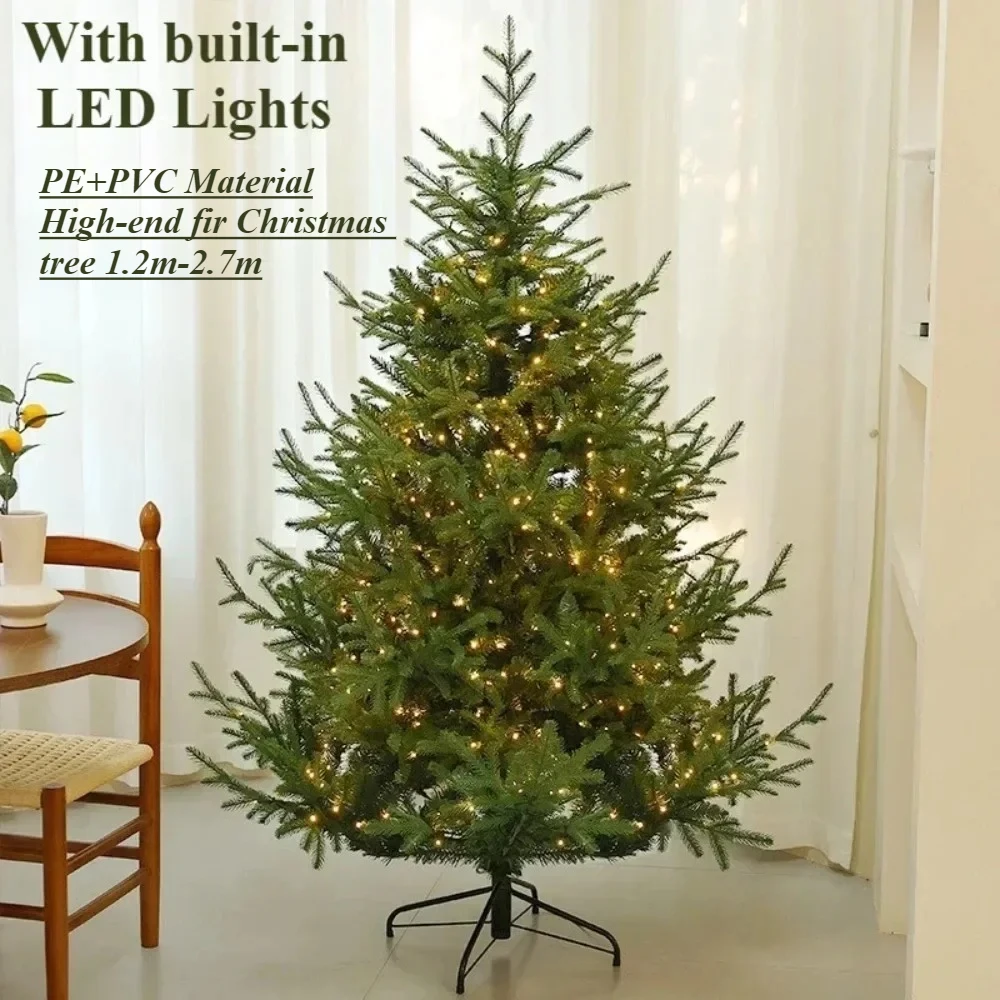 

Artificial Christmas Tree PE+PVC Built-in LED Lights Christmas Tree 120CM To 210CM Family Christmas Atmosphere Decoration