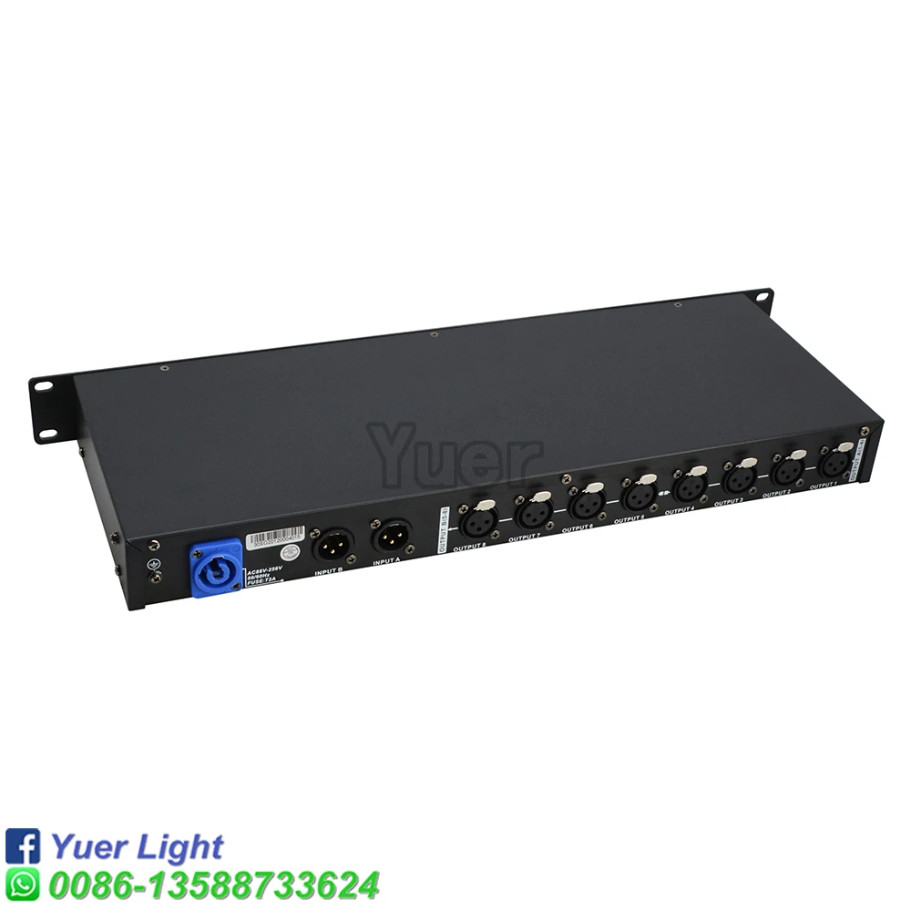 Imagem -03 - Palco Luzes Amplificador Sinal Divisor Distribuidor Dmx Disco dj Ktv Dmx512 Luz 8dx2du