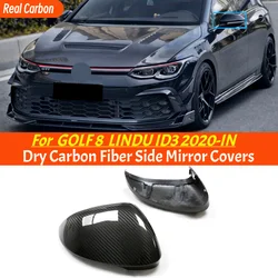 Vw Mk8 For Volkswagen Golf 8 Gti R20 Id3 Replacement Style Dry Carbon Fiber Mirror Side Mirror Cover For Golf 8 Caps 2020+