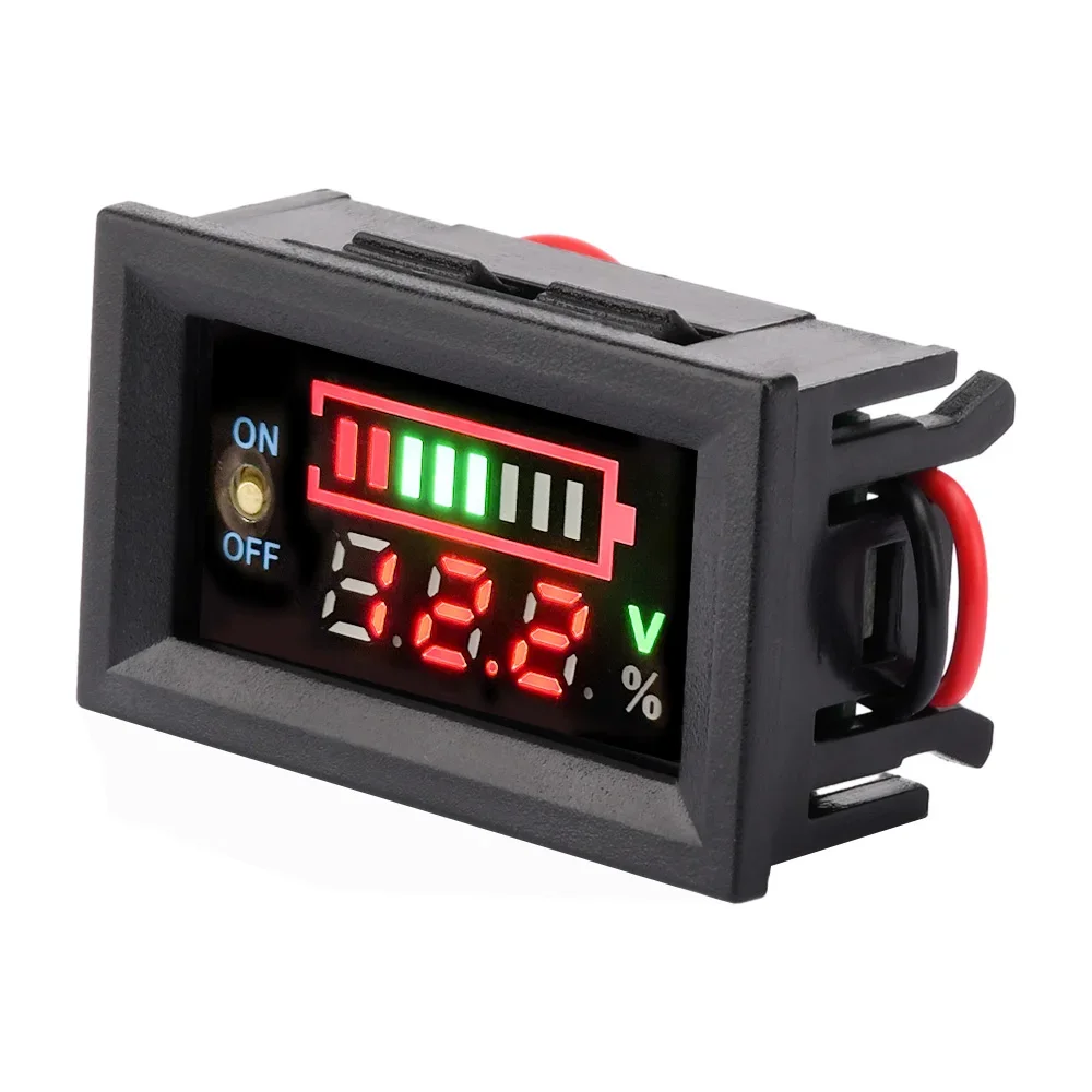 12V Car Lead Acid Battery Charge Level Capacity Indicator 2S 3S 4S LED Battery Capacity Meter  8.4V 12.6V 16.8V Voltmeter Tester