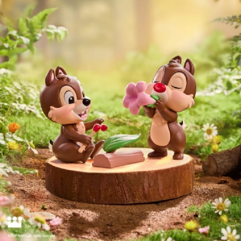 Nuovo autentico POPMART Disney Kiki e Titi Brothers Series Scatola cieca originale Giocattoli Desktop Scatola misteriosa Ornamenti Regalo di compleanno per bambini