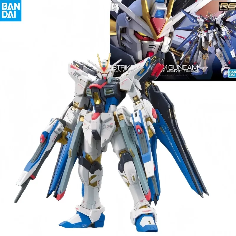【Op voorraad】Bandai Echt RG 1/144 STRIKE FREEDOM GUNDAM Anime Action Figure Robot Collectible Assembly Model Speelgoed Gift Kinderen