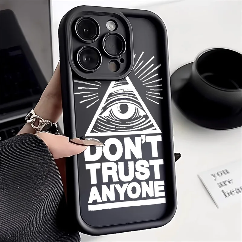 Slogan Simple Text Dont Touch Letters Phone Case For iPhone 16 15 14 13 12 11 Pro Max 16Pro XS Max X XR 15 Plus 7 8 Cases Cover