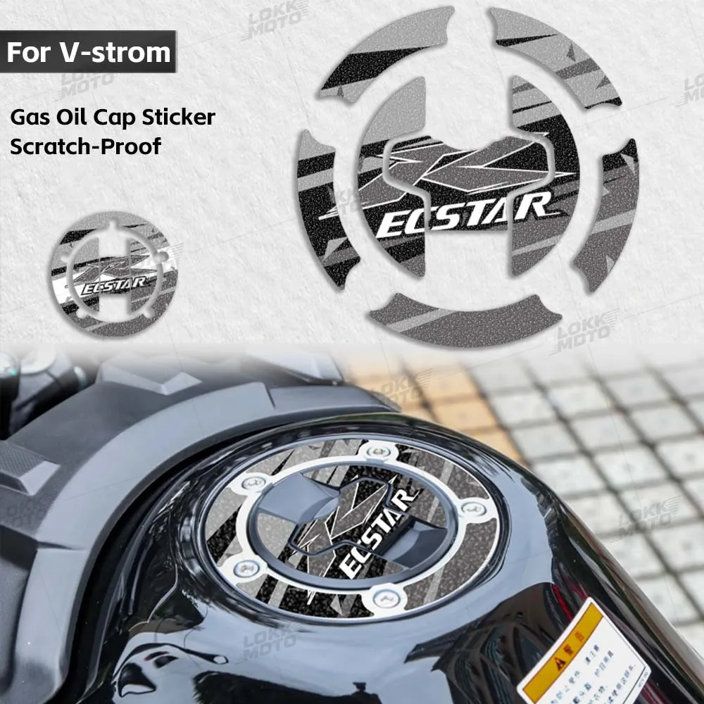 For GSX 8S 250 GSXR 1000 750 600 400 K3 K 4 K5 SV650 DL650 Frosted Motorcycle Gas Oil Cap Sticker Waterproof Protection Decals