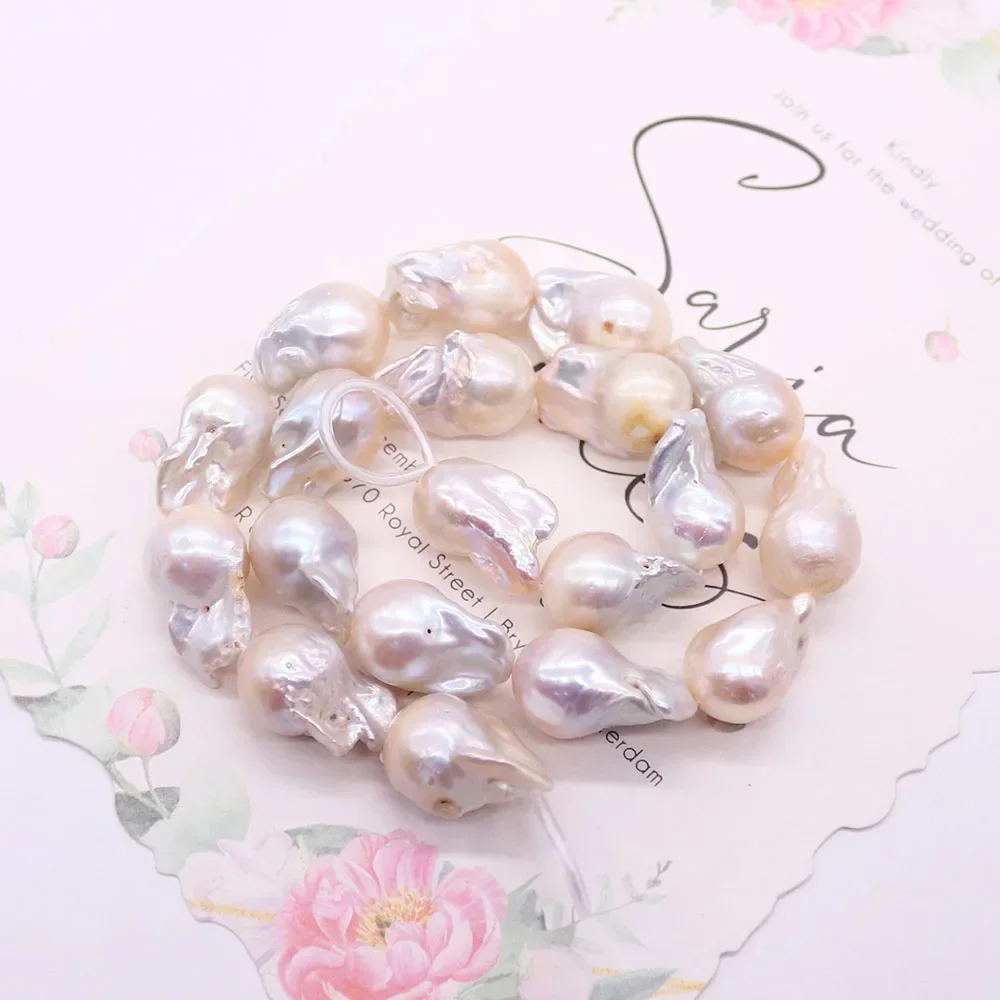 1strand Elegant Natural Freshwater Irregular Baroque Pearls Straight Holes Tail Shape Loose Beads for DIY Jewelry Accessories