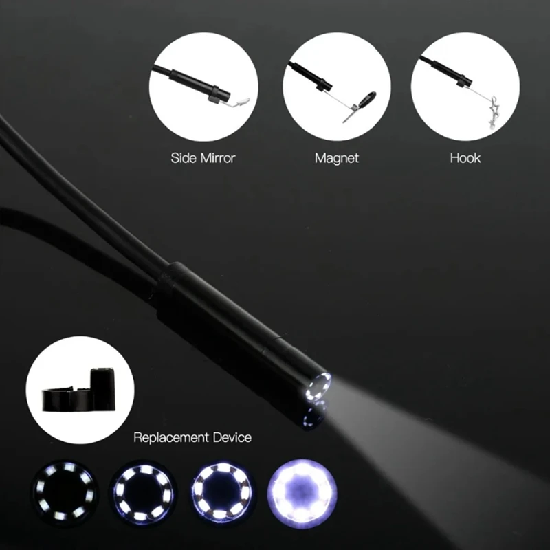 Best-Phone Universal 5MP HD Wireless Endoscope Camera 5.5Mm Lens With Led Light 5M Hard Cable IP67 Inspect Borescope