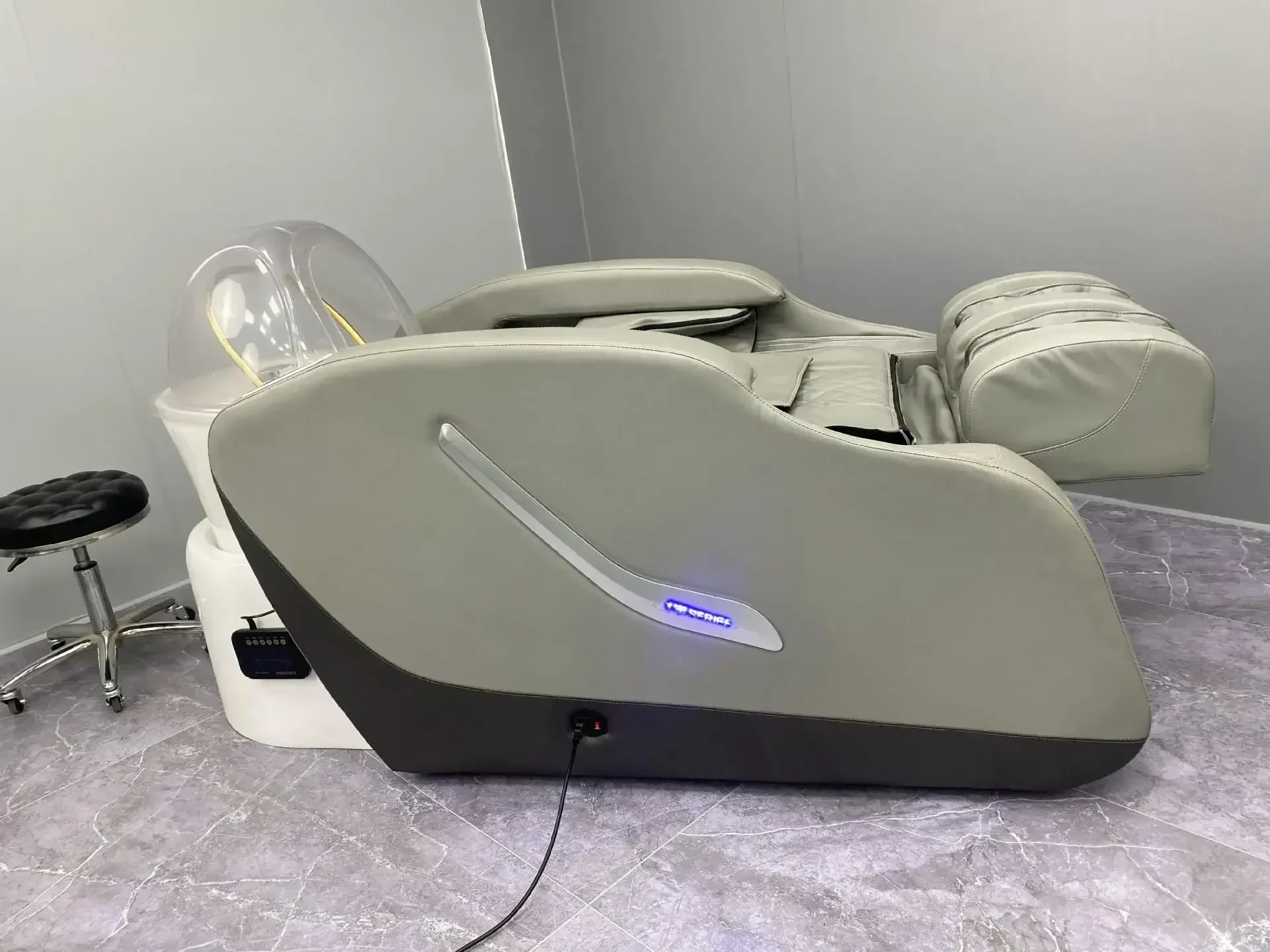 Full-Automatic Intelligent Electric Massage Shampoo Bed Dedicated Ceramic Basin Shampoo Flush Massage Integrated