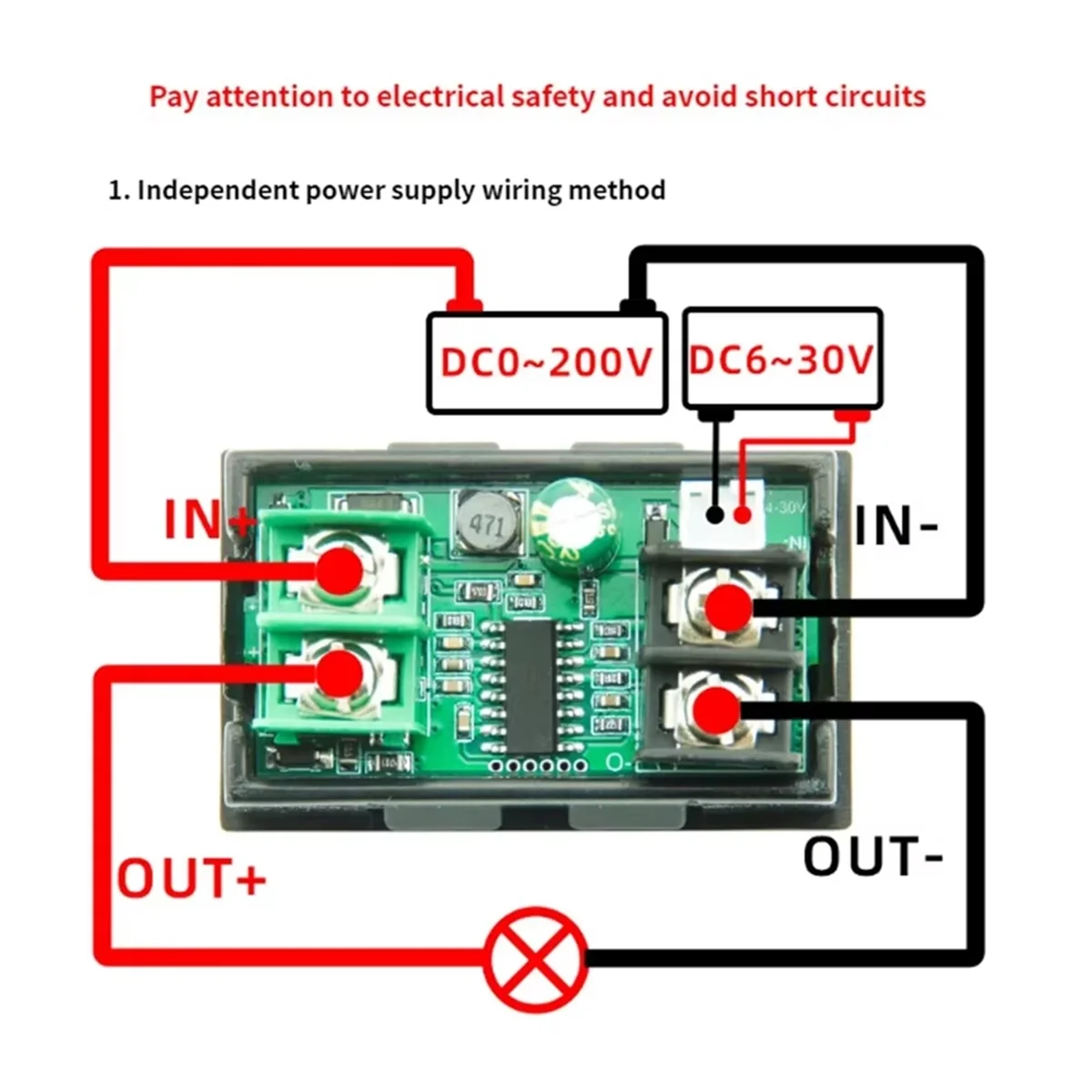 New DC720 30V Digital Power Energy Voltmeter Ammeter Voltage Wattmeter Temperature Meter 9 In1