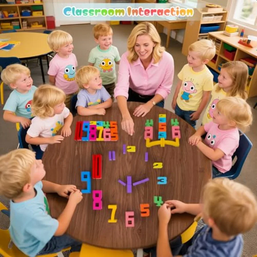 40 SZT. Drewniane Klocki Numeryczne Narzędzia do Nauki Matematyki Cyfrowe Klocki 110 do Układania Klocków Zabawki Konkurs Balansu