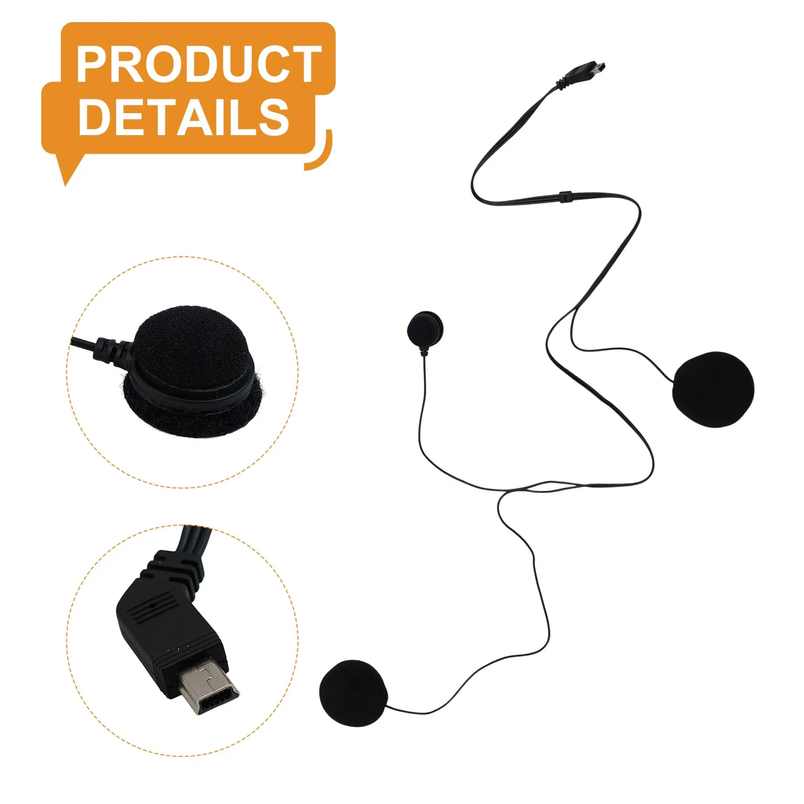Motorcycle Headphone Microphone With Mic Rod Motorcycle Helmet To Headset Part For Motorcycle Bluetooth-compatible Intercom