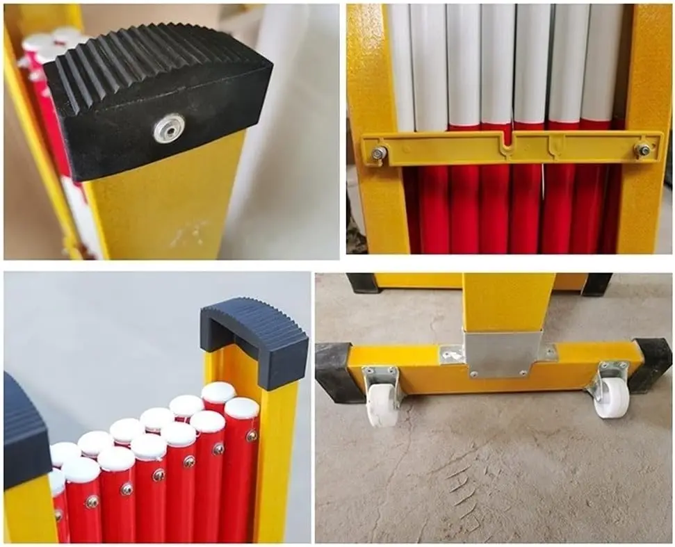 Expandable Metal Barricade, Mobile Safety Barrier Gate, Retractable Traffic Fence, Easy to Move Driveway for Work Zones