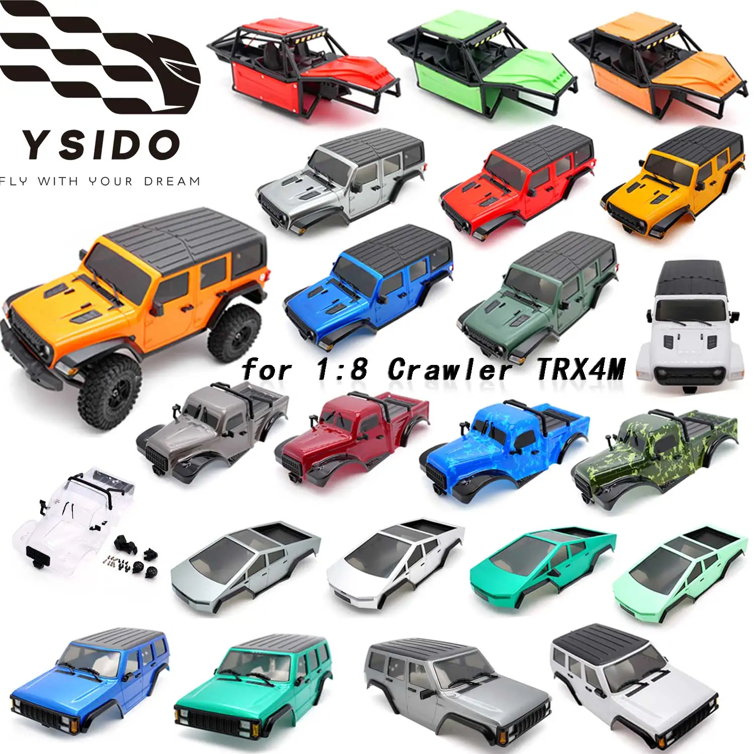 

1/18 TRX4M Bronco Defender Wrangler RC Crawler Car Body Shell Chassis Kit 155mm Wheelbase for Remote Control Car Upgrades Parts