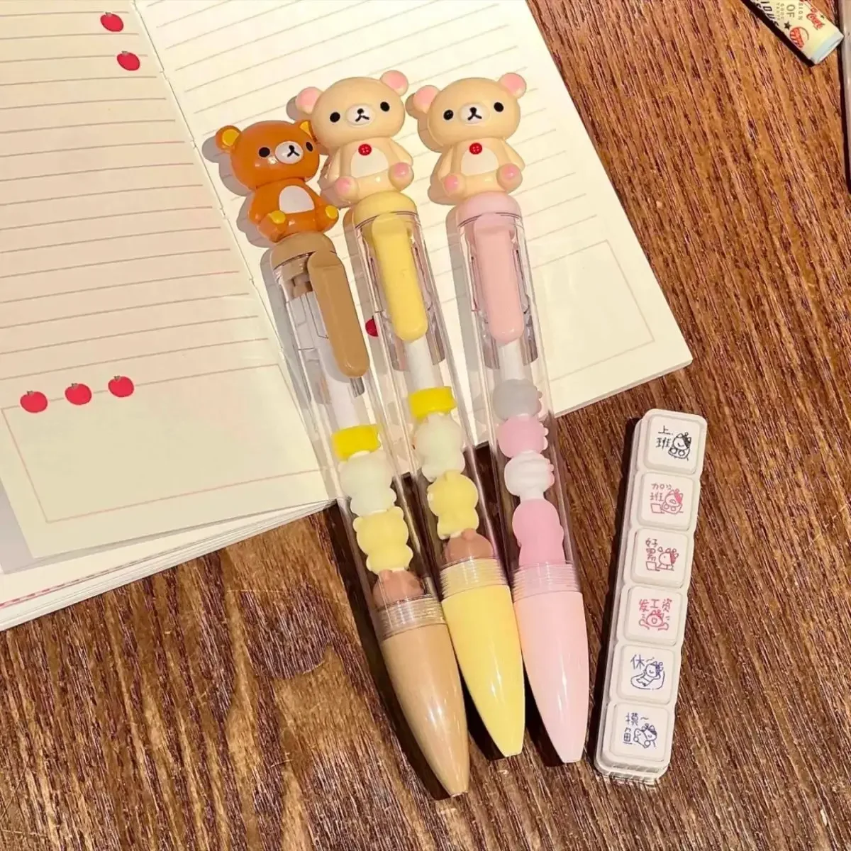 Rilakkuma Korilakkuma Smooth Writing Press Schwarzer Kugelschreiber Neutraler Stift Schreibwaren für Studenten Geburtstagsgeschenk für Klassenkameraden – Detail 4