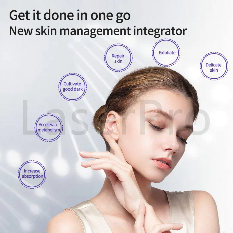 ใหม่ล่าสุดแนวตั้ง 9 in 1 Hydra Beauty อุปกรณ์บํารุงผิวหน้าอัลตราโซนิกความถี่ R ทําความสะอาดออกซิเจน Jet Peel Beauty Machine