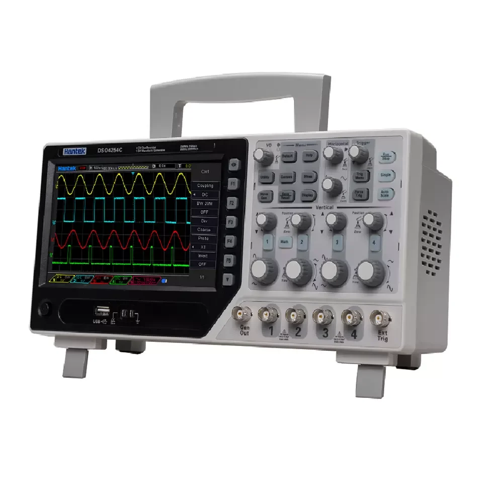 

DSO4254C 4 Channels 250Mhz LCD PC USB EXT DVM Auto Range Function AFG Analog Function Generator Desk Digital Oscilloscope