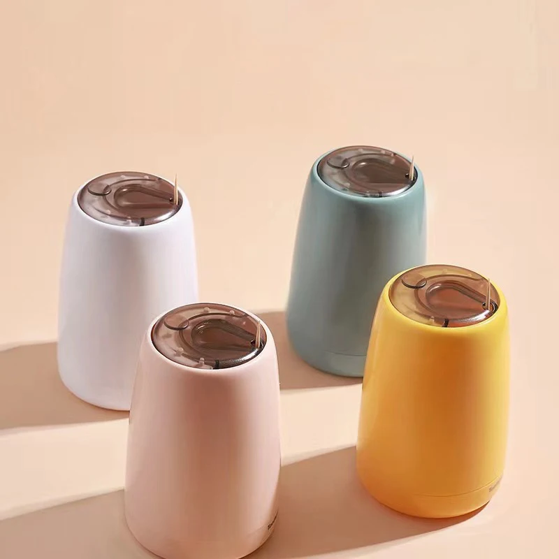 Creative Automatic Toothpick Holder Container Household Table Toothpick Box Plastic Push-Type Round Storage Toothpick Dispenser