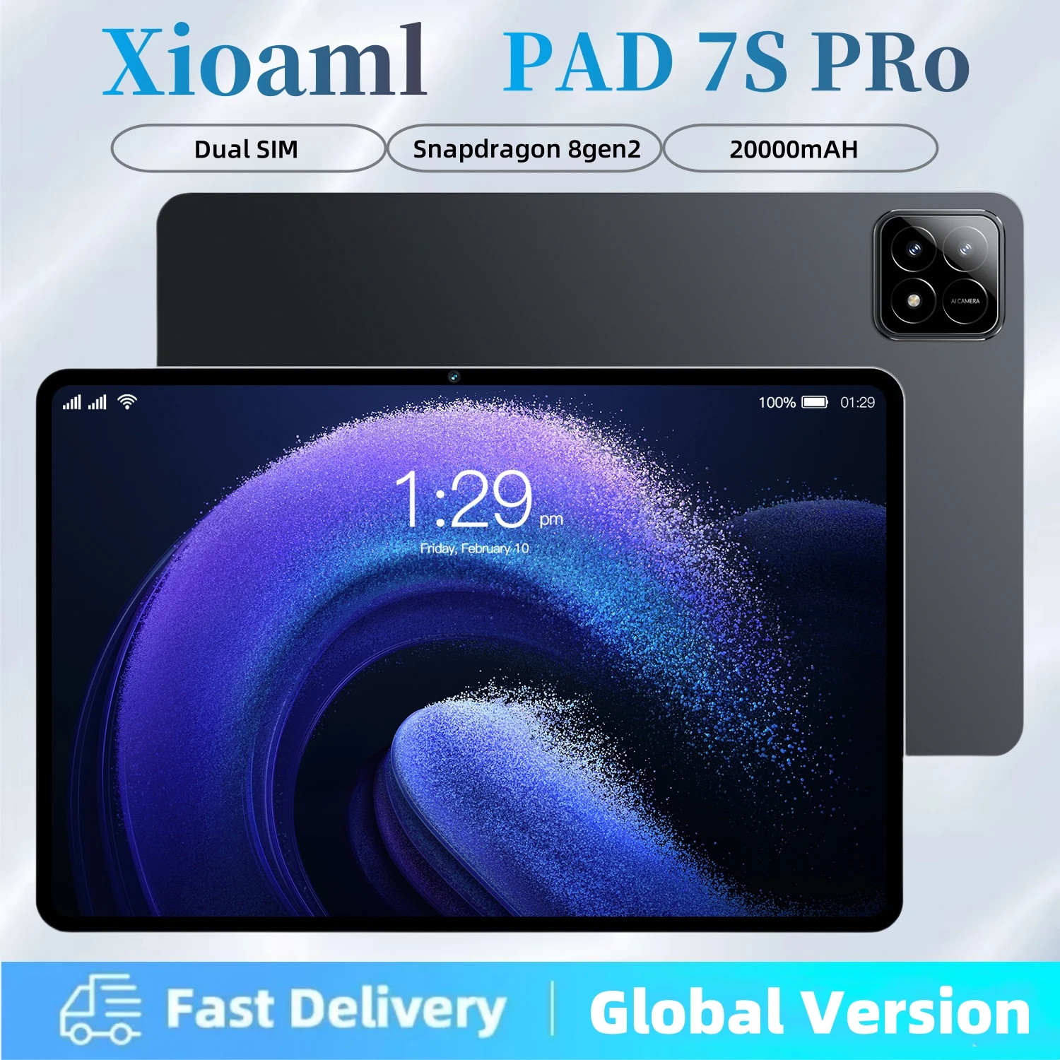 

New Xioaml PAD7S PRO Global Edition 5G Tablet Android14 Snapdragon 8gen2 20000mAh 22GB+2TB 5G WiFi Dual SIM Card HD4K Tablet PC