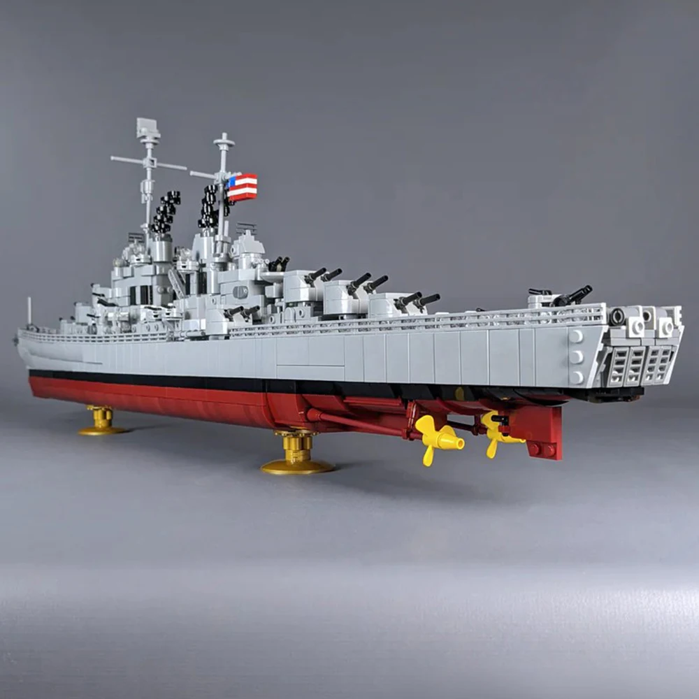 Gobricks MOC Classic Atlanta-Class Cruisers Building Blocks Army Ocean Warship Model Brick Creativity Toys Educational Kids Gift