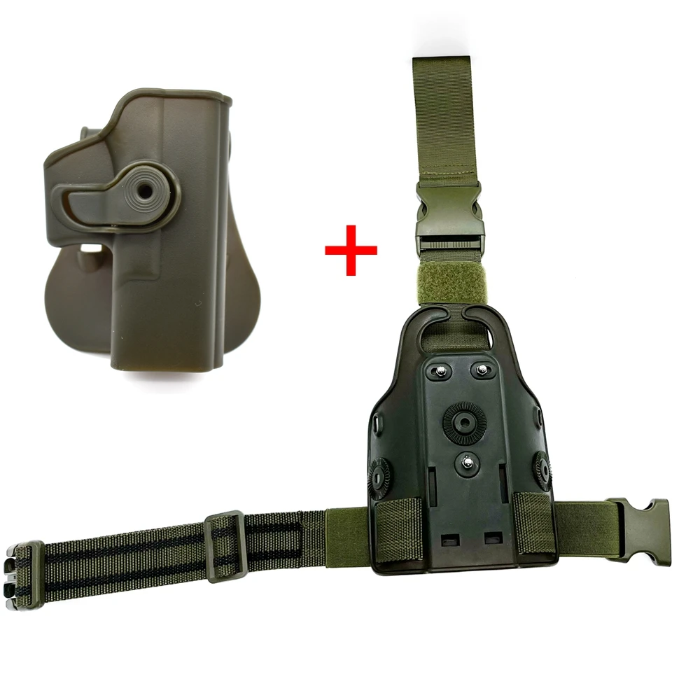Right Hand Hunting Drop Leg Holster Tactical Thigh Waist Belt Holster for G 17  gen 1-4