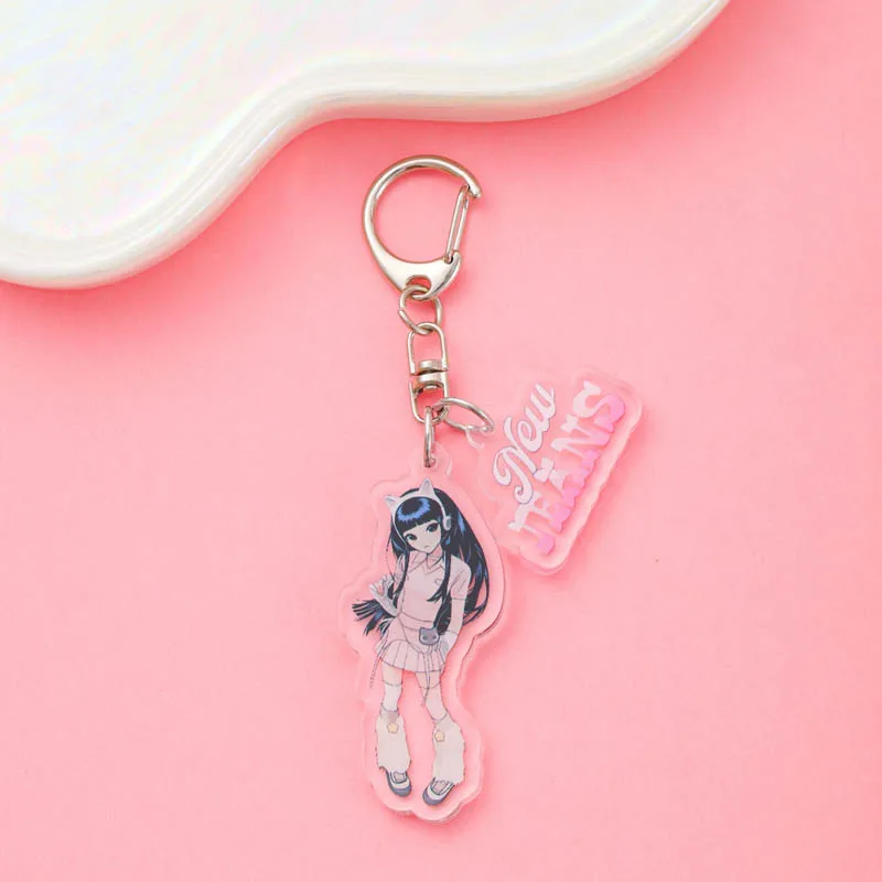 Powerpuff Girls Co-branded New Jeans Anime brelok akcesoria Cartoon Bag Pendant Cute Charm Keyring Friends Fans Gifts