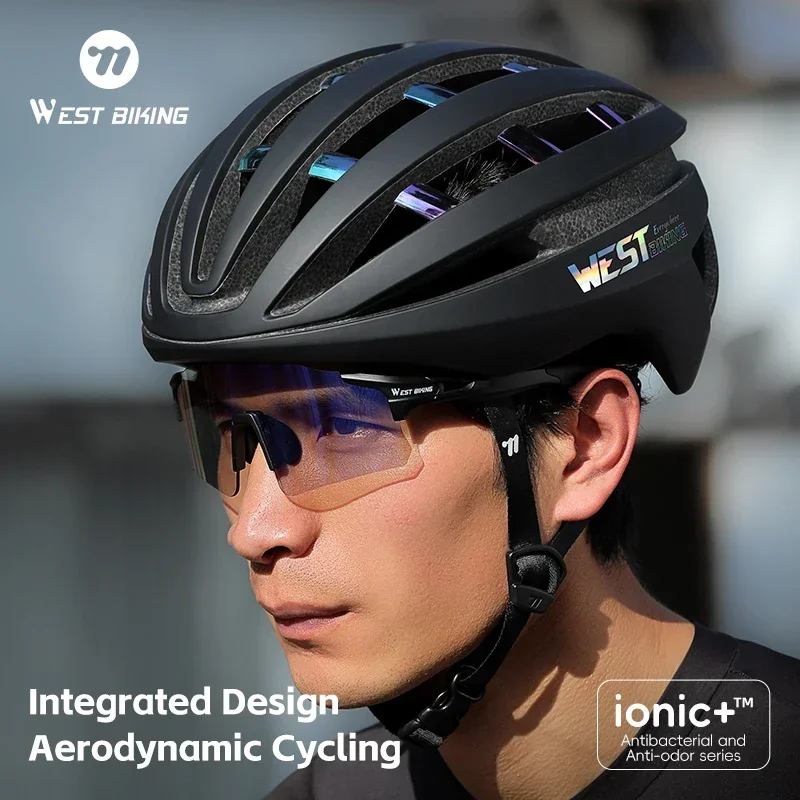

WEST BIKING Cycling Helmets CE Safety Certified Integrally-Molded Unisex Multicolor Helmet Removable Ionic Antibacterial Liner