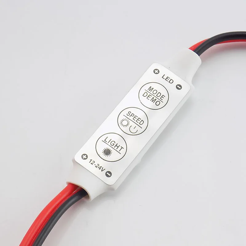 LED Strip RGB Controller Dimmer Switch DC 12V LED Single Color Mini 3Key Controller for SMD 5050 3528 5730 LED Strip Light