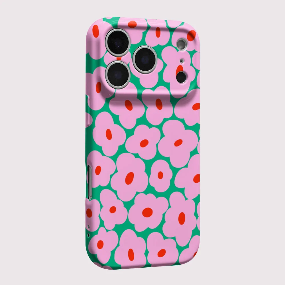 Capa de Telefone em PC Duro com Acabamento Brilhante para Google Pixel 7 7a 8 8a 9 9a Pro XL 5G Luxuosa Clmj Swag INS Flower