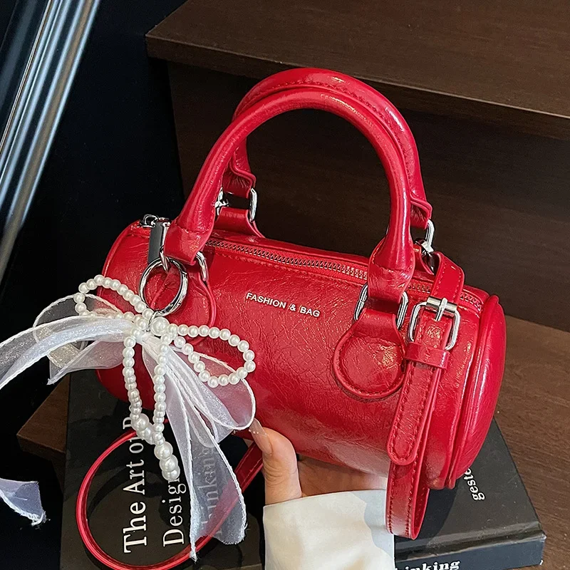 Travesseiro de luxo bolsa portátil feminina design vintage exclusivo casual ombro crossbody boston bolsa fim de semana escapamento alta qualidade ​