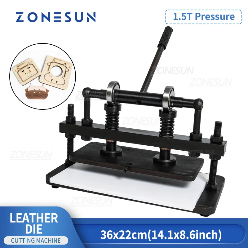 ZONESUN 36x22cm DIY backpack handbag Manual leather die cutting machine photo paper PVC/EVA sheet mold cutter embosser tool