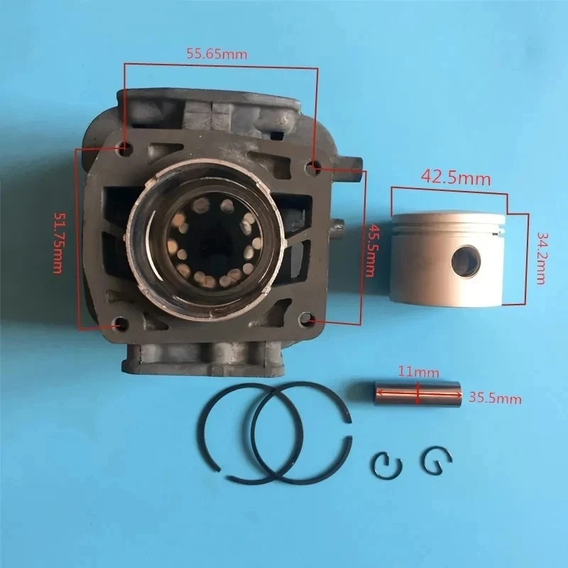 Imagem -06 - Kit Cilindro com Pistão Anel Pin Clamp Brushcutter Peças 425 Milímetros Kawasaki Tj45 Tj45e Kbl45 54.4cc 1.8hp Zylinder