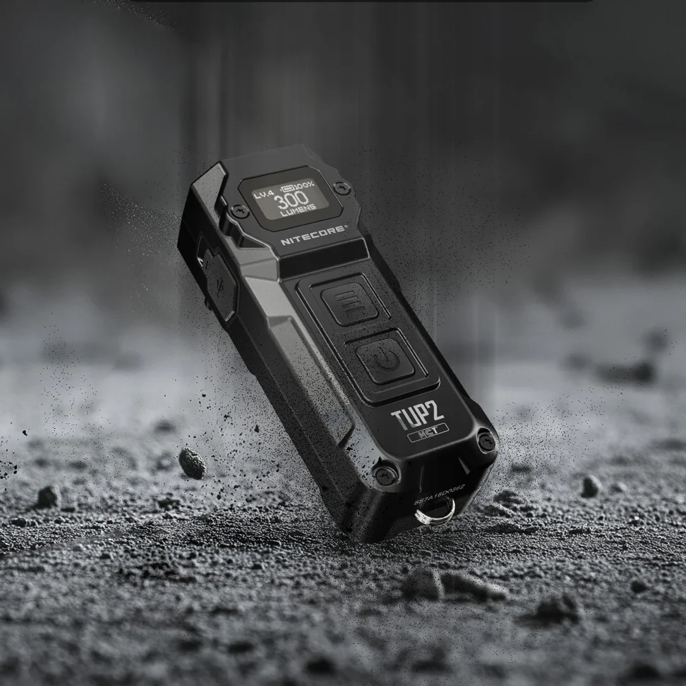 NITECORE TUP2 1200 Lumens LED Intelligent 3 Colors Temperatures Keychain Rechargeable Flashlight Built-in 1300mAh Li-ion Battery