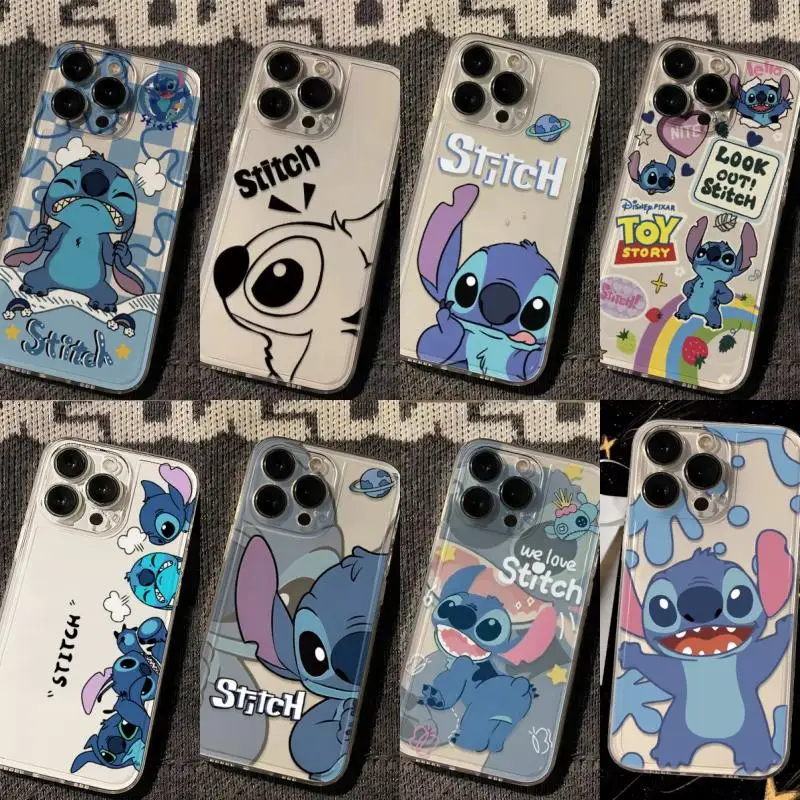 Phone Cases for Infinix Note 40 Hot 40i Smart 8 7 6 Plus Tecno Spark 20 GO 2024 2022 20C Pova 2 3 4 6 Pro Soft Cute Stitch Case