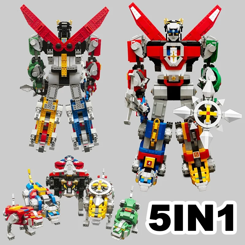 

2321PCS Transformation Super Hero Voltron 5in1 Building Blocks Robot Construction Assemble Bricks Toys Gift For Boy Adult Friend