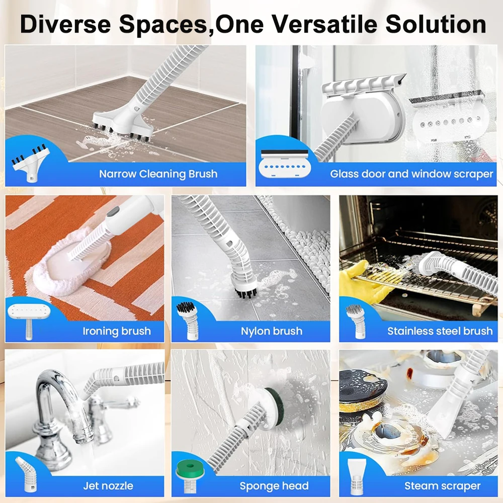 ممسحة بخار محمولة لتنظيف الأرضيات، ممسحة أرضية كهربائية، منظف بخار متعدد الوظائف لغطاء المطبخ المنزلي، منظف سجاد السيارة