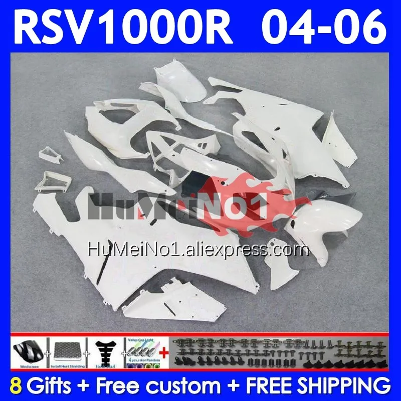 RSV-1000 For Aprilia RSV1000R Mille RV60 Glossy white RSV1000RR 314No.27 RSV 1000 04 05 06 RSV1000 R RR 2004 2005 2006 Fairings