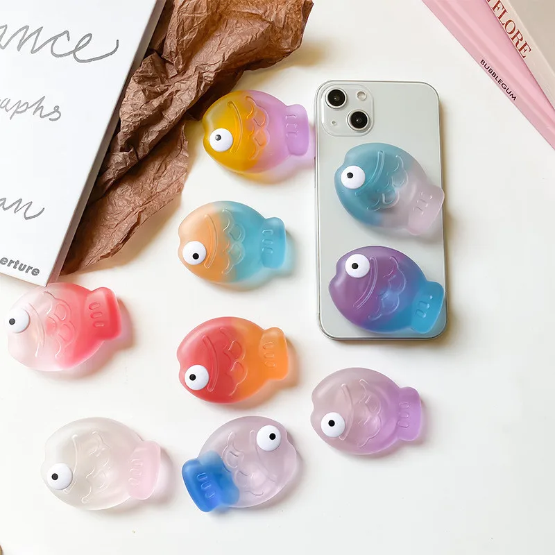 

3D Матовый держатель-подставка для телефона с градиентным эффектом, складной кронштейн-держатель для пальцев, аксессуар-подставка для iPhone 15, 16, 17, Xiaomi