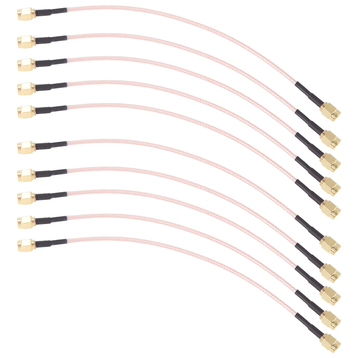 Connecteur RG316 SMA mâle vers SMA mâle, câble de raccordement coaxial en queue de overRF, 8 pouces, 10 pièces